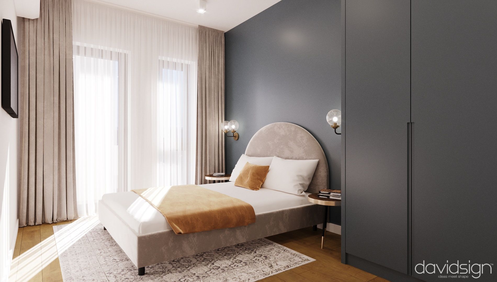 Design interior Interior design: 3-Room Apartment at West Residence, RO Oradea România Davidsign - 11