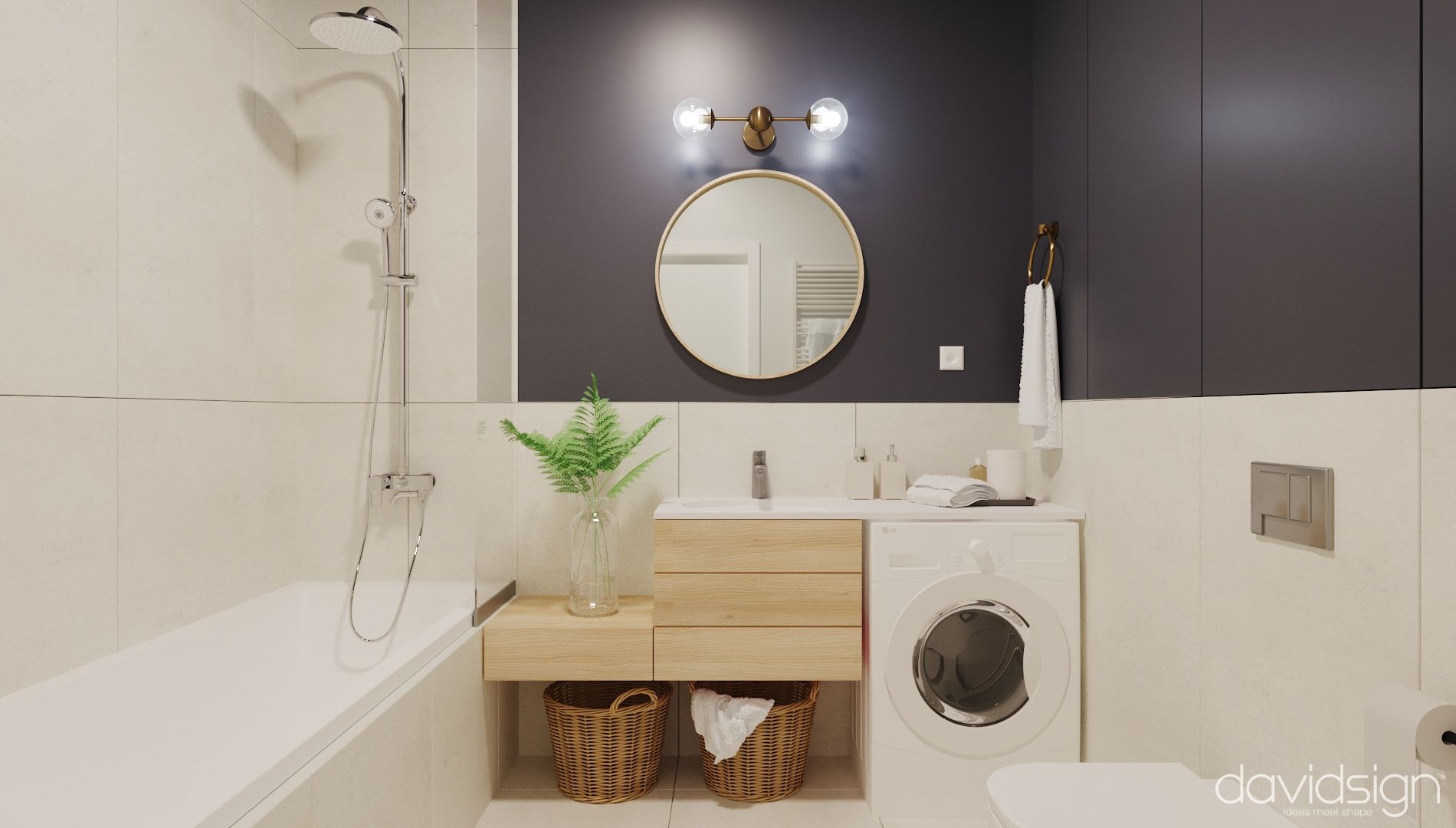 Design interior Interior design: 3-Room Apartment at West Residence, RO Oradea România Davidsign - 12