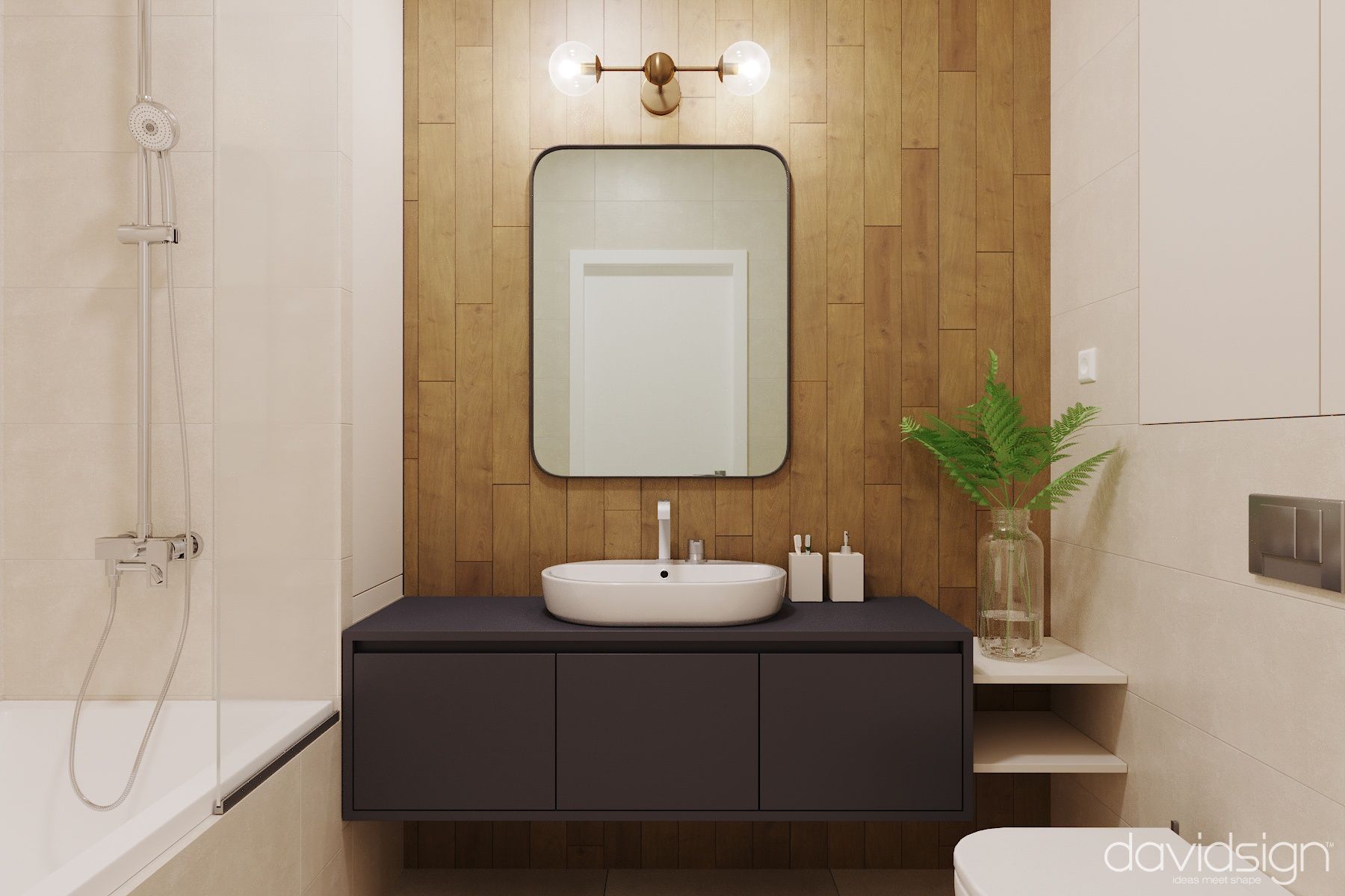 Design interior Interior design: 3-Room Apartment at West Residence, RO Oradea România Davidsign - 9